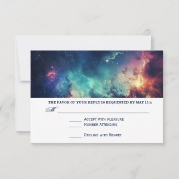 Beautiful Galaxy Celestial Under The Stars Rsvp by RusticCountryWedding at Zazzle