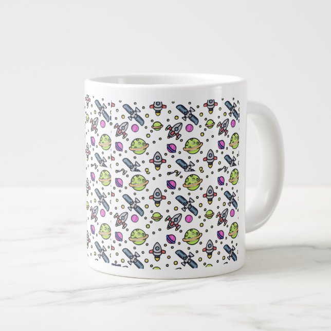 Beautiful galaxy pattern giant coffee mug (Front Right)