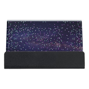 Beautiful galaxy,stars desk business card holder