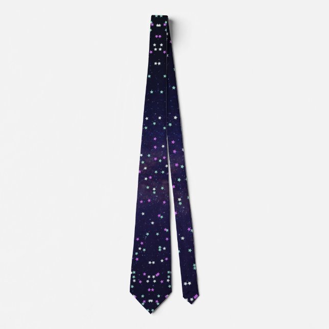 Beautiful galaxy,stars neck tie (Front)