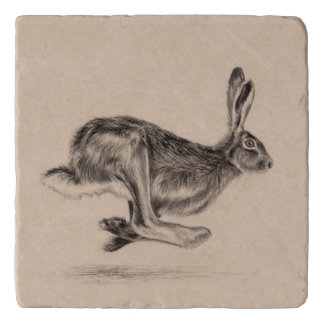 Beautiful Galloping Hare Trivet