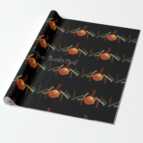Beautiful Game I love Basketball Wrapping Paper