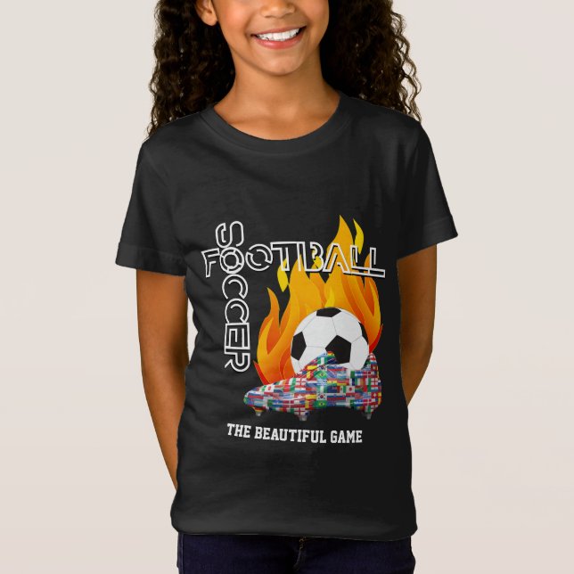 Beautiful Game World FOOTBALL SOCCER Kids T-Shirt (Front)
