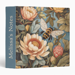 Beautiful Garden Bee With Protea Flowers 3 Ring Binder