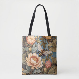 Beautiful Garden Bee With Protea Flowers Tote Bag