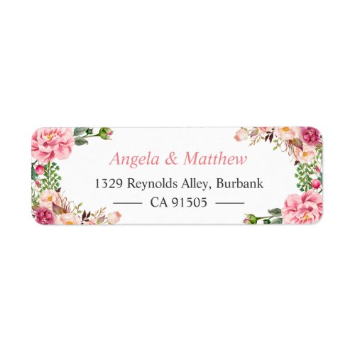 Beautiful Garden Floral Wrap Personalized Label