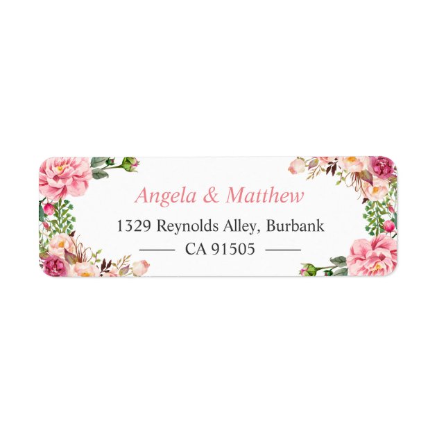 Beautiful Garden Floral Wrap Personalized Label