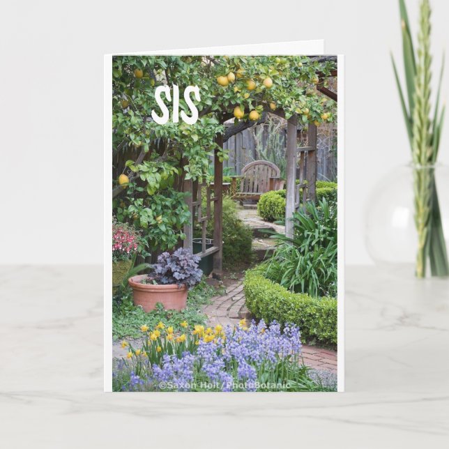 **BEAUTIFUL GARDEN** FOR BEAUTIFUL *SIS* CARD (Front)
