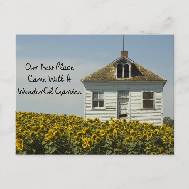 Beautiful Garden - Funny Change of Address Announcement Postcard (Front)