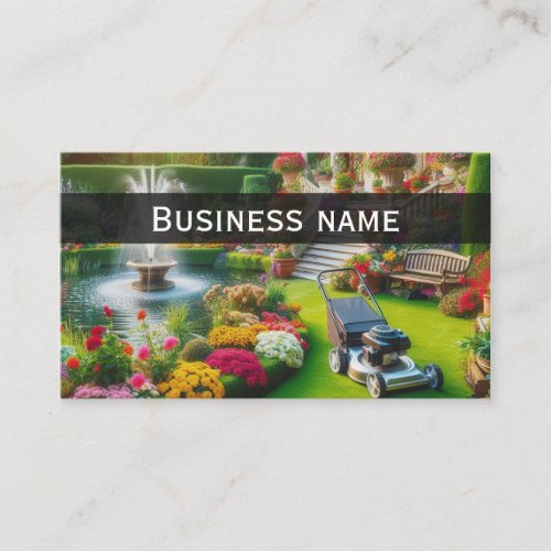 Beautiful Garden Lawn Care Business Card