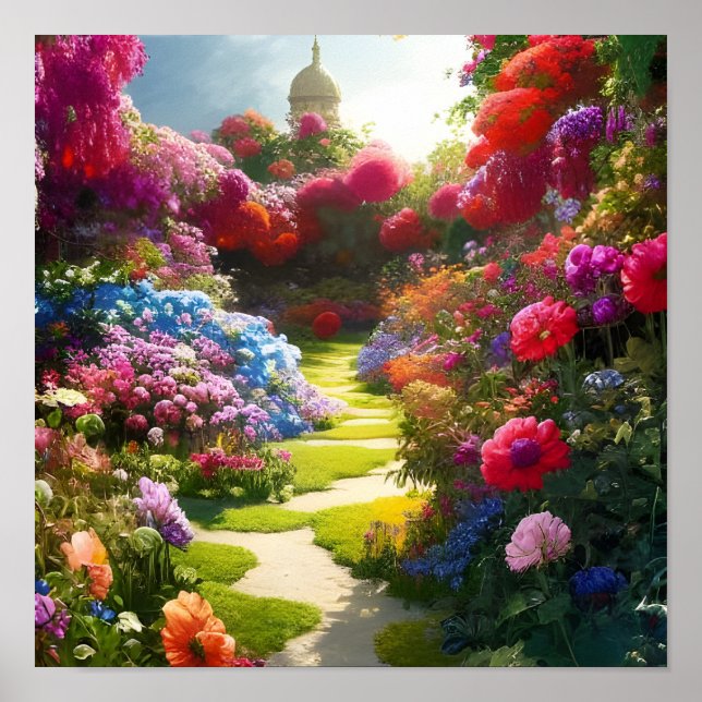 Beautiful Garden Very Colorful. Poster (Front)