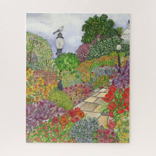 Beautiful Garden Watercolor Jigsaw Puzzle