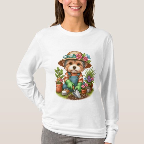 Beautiful Gardener Yorkshire Terrier T_Shirt