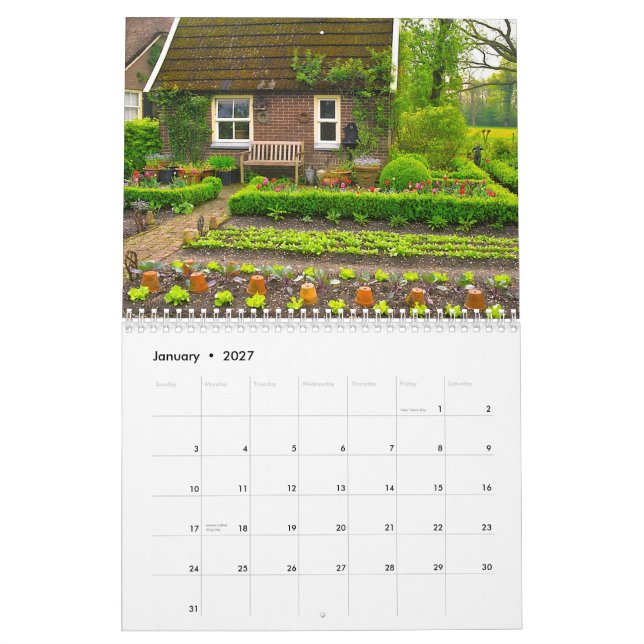 Beautiful Gardens 2013 Calendar (Jan 2027)