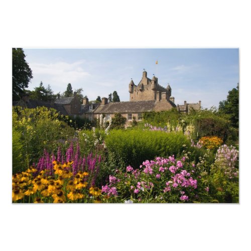 Beautiful gardens and famous castle in photo print