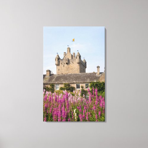 Beautiful gardens and famous castle in Scotland 2 Canvas Print
