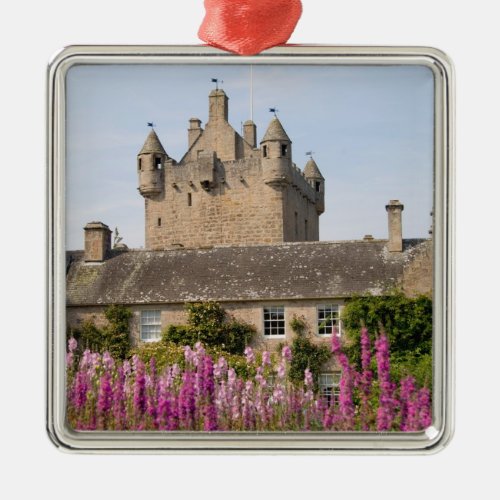 Beautiful gardens and famous castle in Scotland 2 Metal Ornament