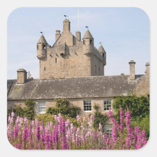 Beautiful gardens and famous castle in Scotland 2 Square Sticker