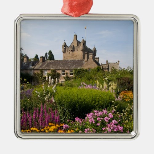 Beautiful gardens and famous castle in Scotland Metal Ornament
