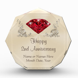 Beautiful Garnet Personalized 2nd Anniversary Gift