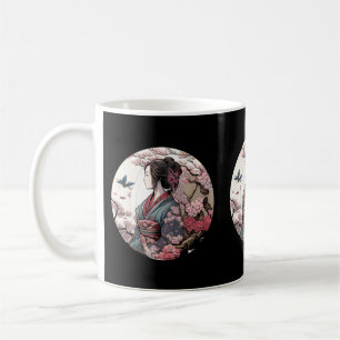 Beautiful Geisha Geiko Geigi Cherry Blossom Sakura Coffee Mug