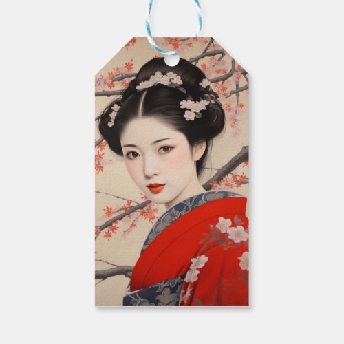 Beautiful Geisha Girl Gift Tags