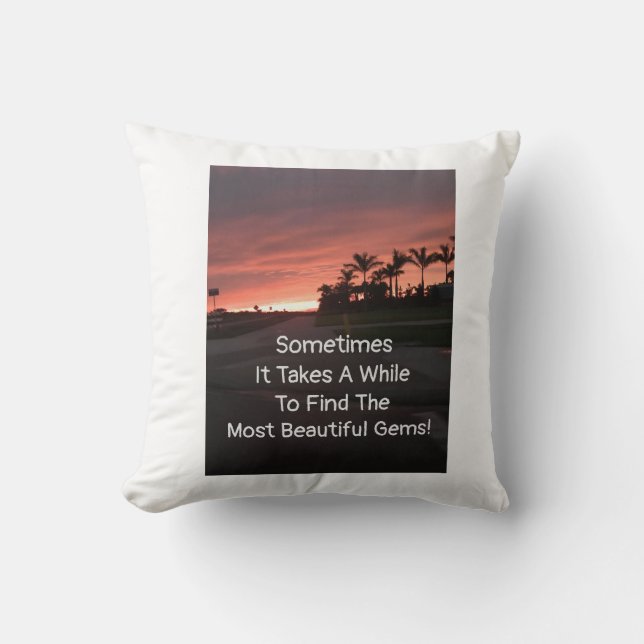 Beautiful Gems Throw Pillow (Front)