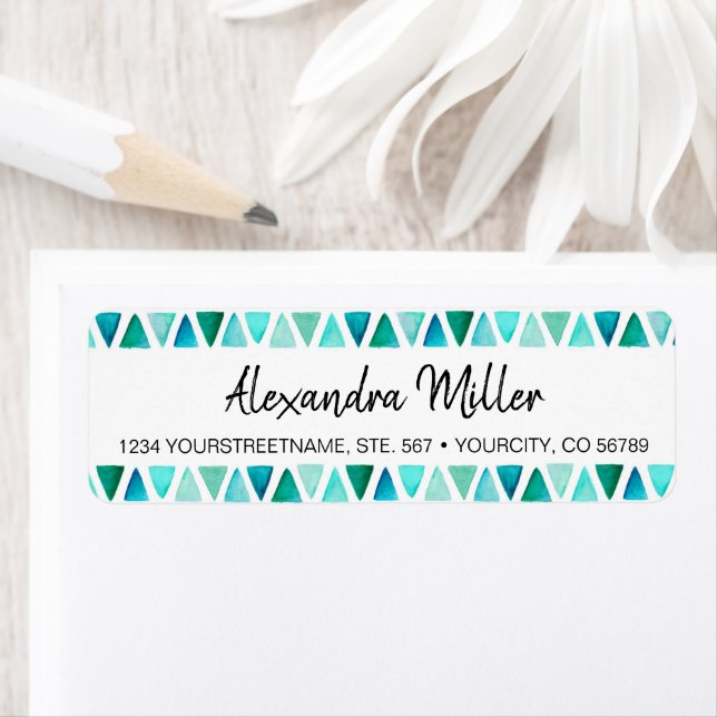 Beautiful Gemstone Pattern Return Address Label (Insitu)