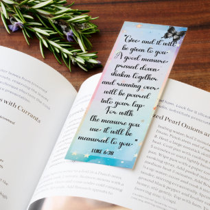 Beautiful Generosity Bible Verse Bookmarks