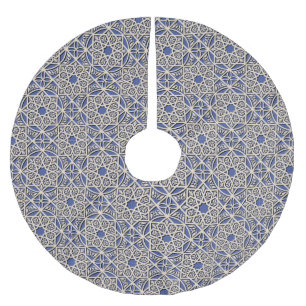 Beautiful Geometric Brushed Polyester Tree Skirt