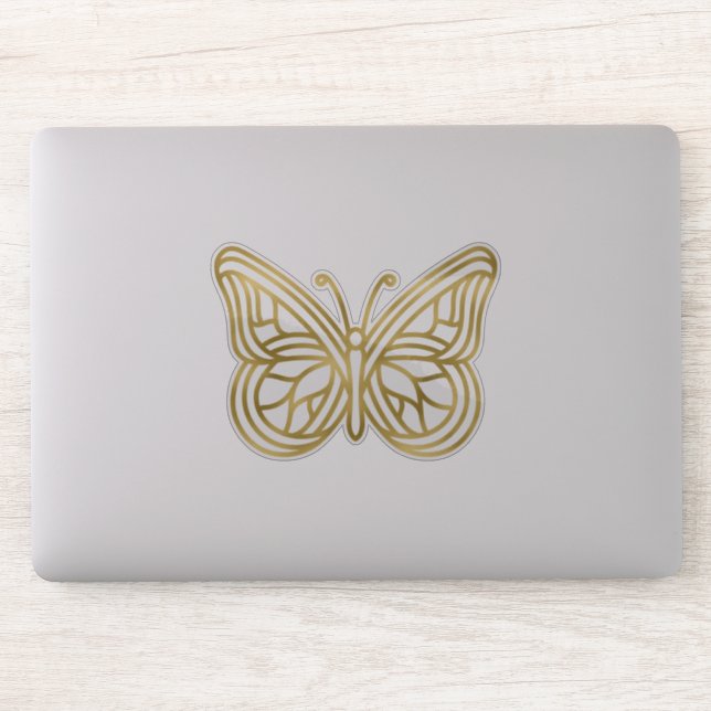 Beautiful Geometric Butterfly Sticker (Computer)