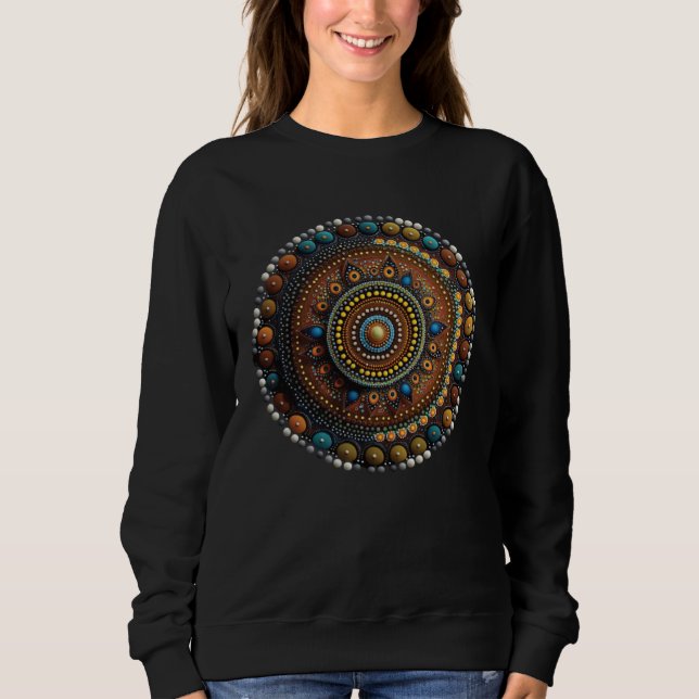 Beautiful Geometric Dot Mandala Sweatshirt (Front)