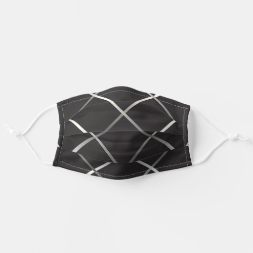 Beautiful geometric monochrome black pattern adult cloth face mask