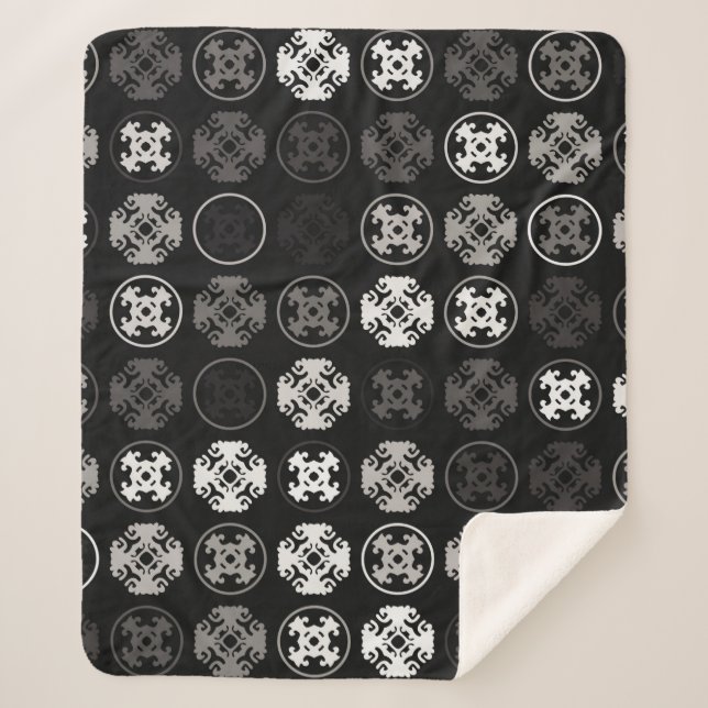 Beautiful geometric pattern design abstract, art,  sherpa blanket (Front)