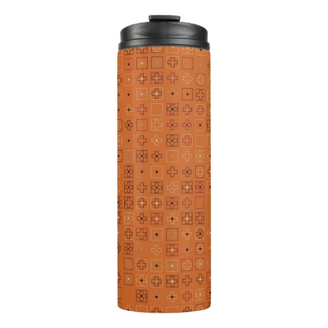 Beautiful geometric pattern design abstract, art thermal tumbler (Front)