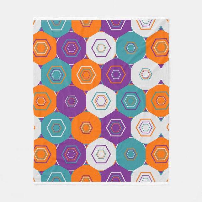 Beautiful geometric pattern  fleece blanket (Front)