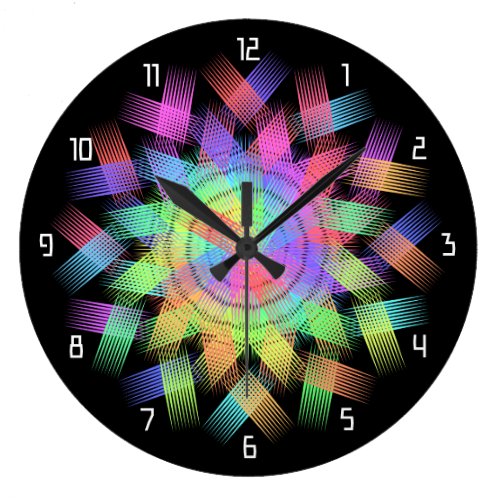 Beautiful geometric pattern  hikari02 large clock