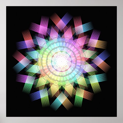 Beautiful geometric pattern  hikari02 poster