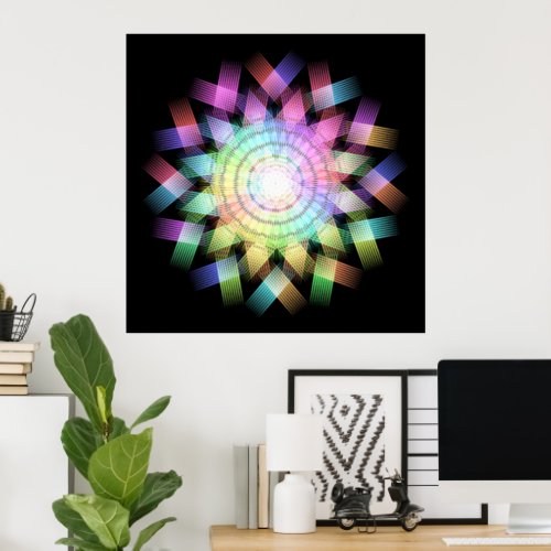 Beautiful geometric pattern  hikari02 poster