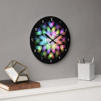 Beautiful geometric pattern  hikari03 large clock