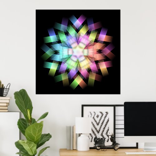 Beautiful geometric pattern  hikari03 poster