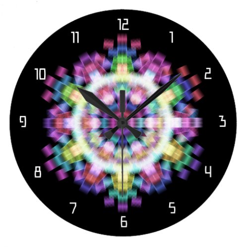 Beautiful geometric pattern  hikari05 large clock