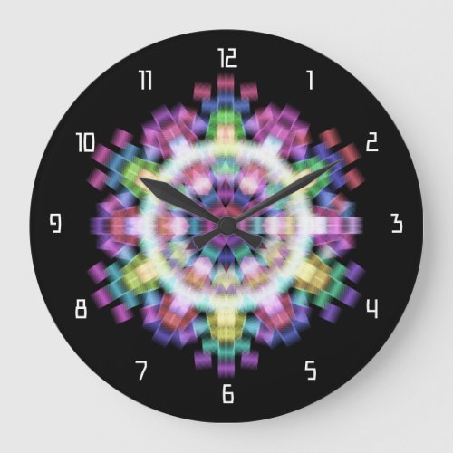 Beautiful geometric pattern  hikari05 large clock