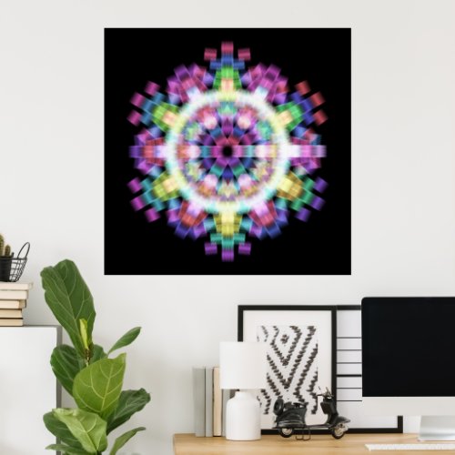 Beautiful geometric pattern  hikari05 poster