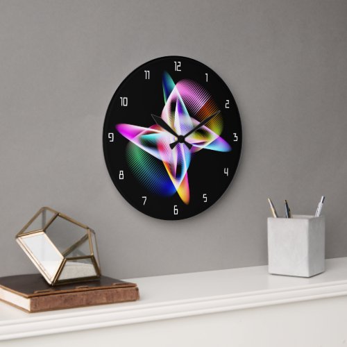 Beautiful geometric pattern  hikari07 large clock