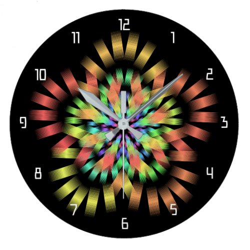 Beautiful geometric pattern  hikari10 large clock
