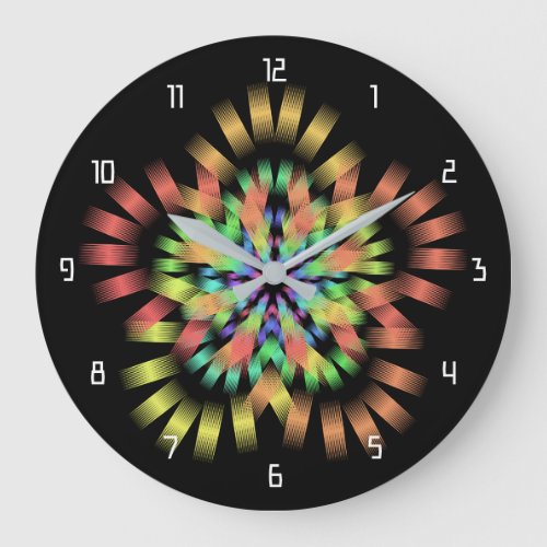 Beautiful geometric pattern  hikari10 large clock