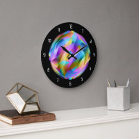 Beautiful geometric pattern  hikari16 large clock