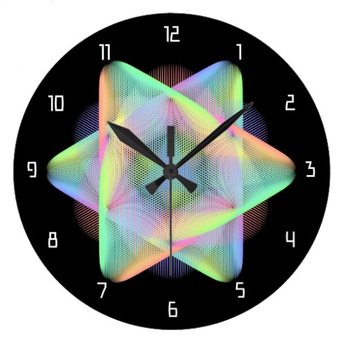 Beautiful geometric pattern  hikari17 large clock