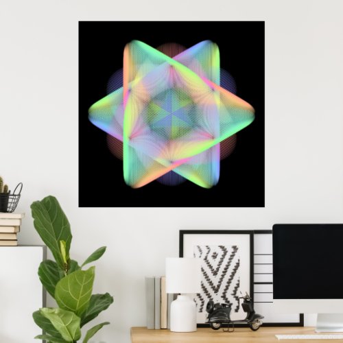 Beautiful geometric pattern  hikari17 poster